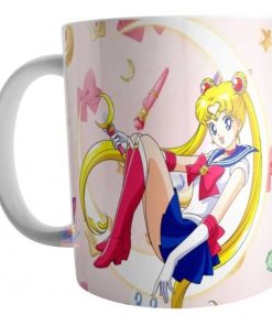 Taza Sailor Moon Manga Usagi Minako Senshi Ceram Anime Mod05