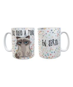 Taza Gato Los Odio A Todos En Serio Unicornio Arco Iris