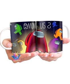 Taza Among Us Gamer Videojuego Cerámica Tripulante Impostor Mod 01