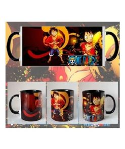 One Piece Luffy Taza Negra Monkey Ceramica Manga Anime