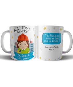 Taza Ingeniera Industrial Cerámica Profesiones La Mejor