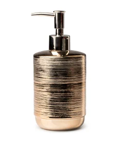 Dispensador De Jabón Dorado 450ml Cerámica Top Choice