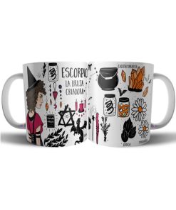 Taza Cerámica Bruja Zodiaco Signo Escorpio Astrologia Tarot