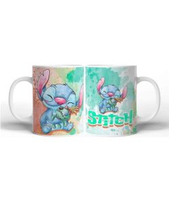 Taza De Cerámica Stitch Stich Lilo Peludo Familia Modelo 02