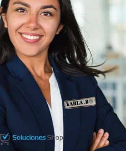 Pin de identificación personalizable para el nombre del empleado