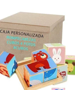 Caja de cubos 3D para 4 imagenes/ Cubo 3d con caja personalizada