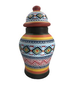 Tibor Decorado de Barro Azteca