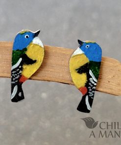 Aros pajaritos de cobre esmaltado