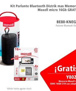 Parlante Bluetooth Distrik mas Memoria Maxell micro 16Gb