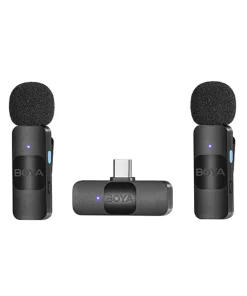 Micrófono Solapa Inalámbrico Boya BY‑V20 2‑Personas USB‑C