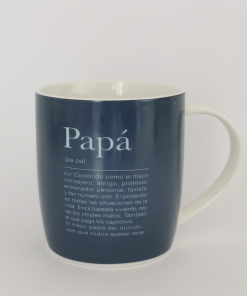 Mug Taza Desayuno «Papá Diccionario» Azul marino